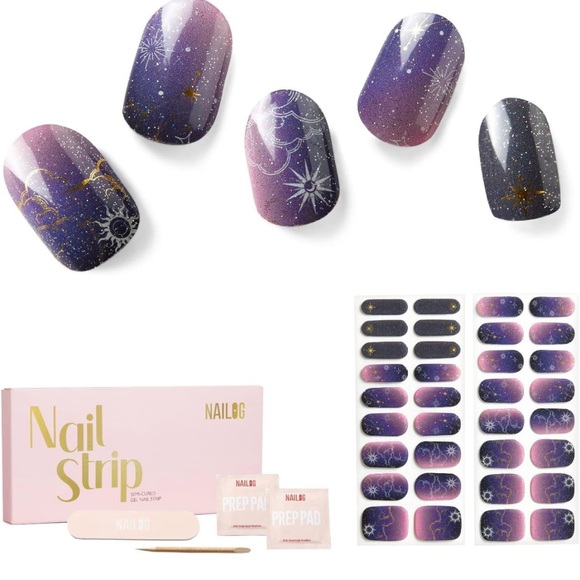 NIB NAILOG Gel Nail Polish Strips & UV Lamp - Picture 4 of 9
